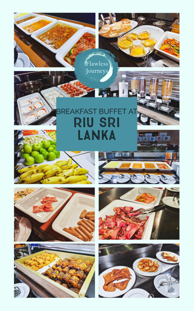 Pictures of buffet Breakfast at Riu Sri Lanka