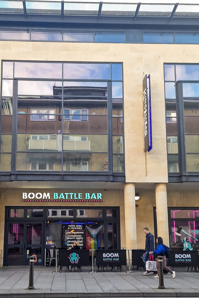Front entrance to the Battle Boom Bar Bath