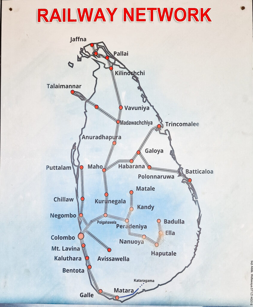 Sri Lanka Railway Network Map